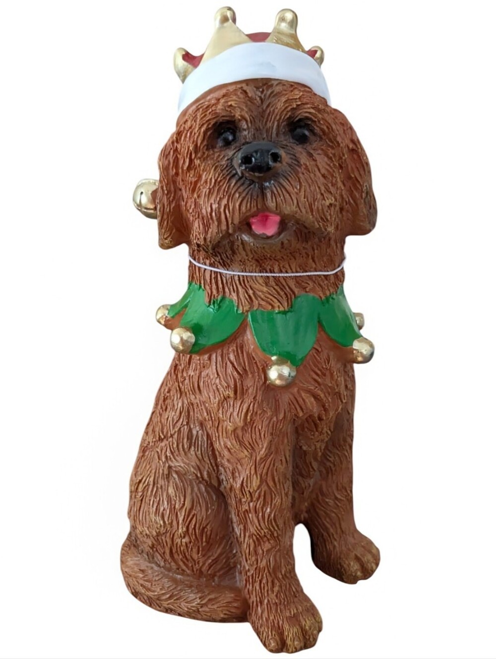 NEW Festive Living Labradoodle Christmas Dog Figurine